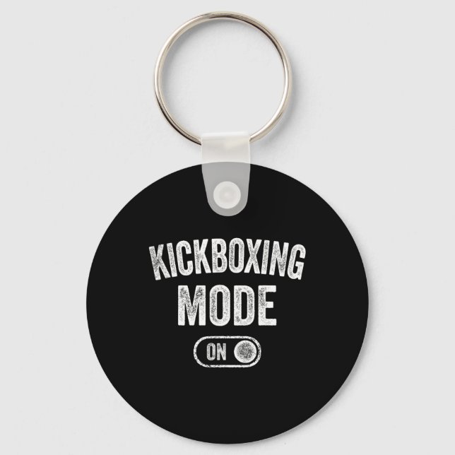 Kickboxing Mode On Funny Kickboxer Gift Coach Trai Key Ring (Front)