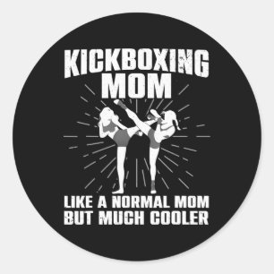 Kickboxing Mom Art For Mother Women Kickboxer Mart Classic Round Sticker