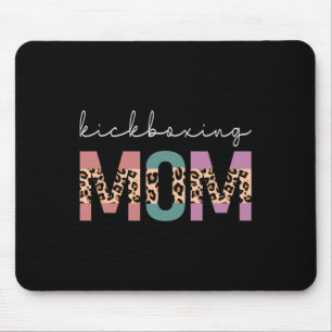 Kickboxing Mom Funny Boxing Kickboxer Mom Gift Leo Mouse Pad