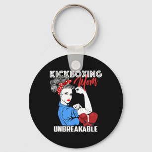Kickboxing Mom Unbreakable Kickboxer Mother Gift Key Ring