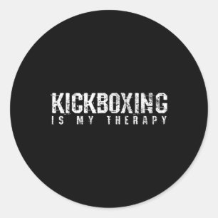 Kickboxing Muay Thai Boxing Martial Arts  Classic Round Sticker