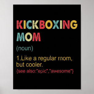Kickboxing Mum Definition Women Martial Art Kickbo Poster