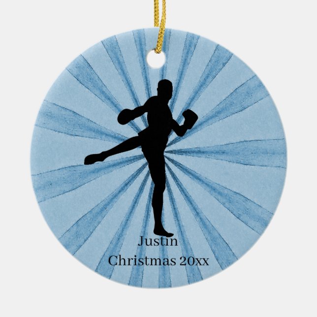 Kickboxing Name Ceramic Ornament (Front)