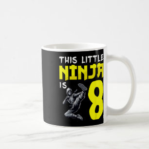 Kickboxing Ninjas This Little Ninja Is 8 Years Old Coffee Mug