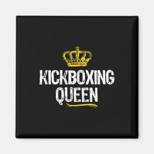 Kickboxing Queen Women Girls Kickbox Funny Cool Cu Magnet