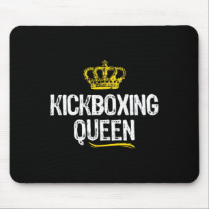 Kickboxing Queen Women Girls Kickbox Funny Cool Cu Mouse Pad
