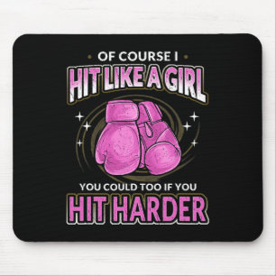 Kickboxing Quote For Women Quote Picture Mouse Pad