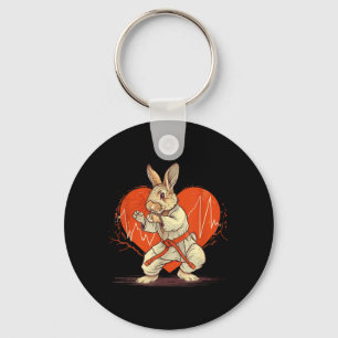Kickboxing Rabbit Karate Taekwondo Jiu-Jitsu MMA Key Ring