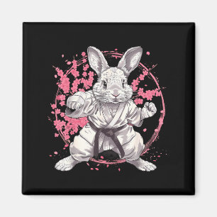 Kickboxing Rabbit Taekwondo Karate MMA Bunny Magnet