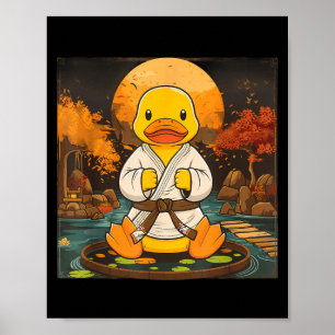 Kickboxing Rubber Duck Taekwondo Karate Mma Poster