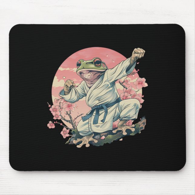 Kickboxing Sakura Jiu-jitsu Judo Mma Toad Taekwond Mouse Pad (Front)