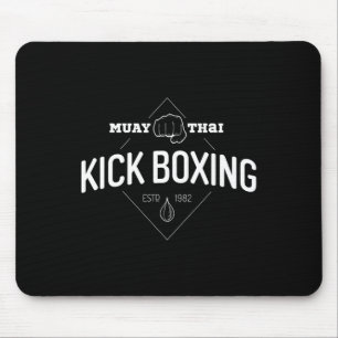 Kickboxing Shirt Muay Thai Boxer Martial Arts Tee Mouse Pad