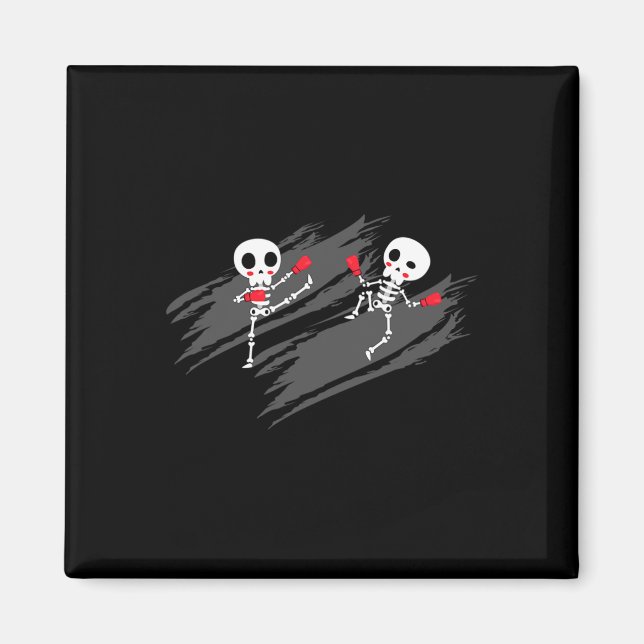 Kickboxing Skeleton Funny Kickboxer Boxing _2  Magnet (Front)