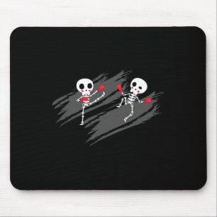 Kickboxing Skeleton Funny Kickboxer Boxing _2 Mouse Pad