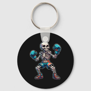 Kickboxing Skeleton Kickboxer Muay Thai Mma Fighte Key Ring