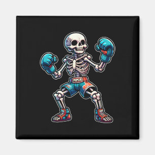 Kickboxing Skeleton Kickboxer Muay Thai Mma Fighte Magnet