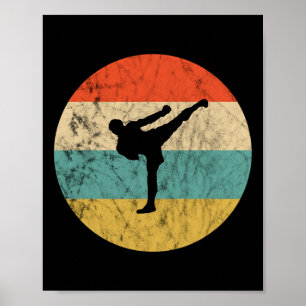 Kickboxing Sunset Mma Kickboxing Karate Teacher Ki Poster