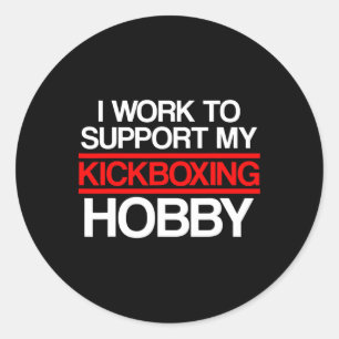 Kickboxing Support Kick Boxing Workout Classic Round Sticker