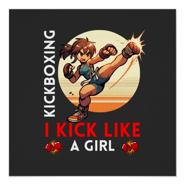 Kickboxing Tee | Muay Thai Shirt | Workout Poster (Front)