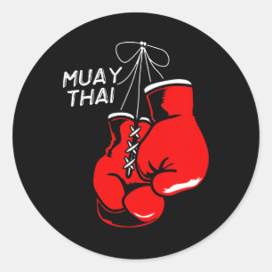 Kickboxing Thai Boxing Muay Thai Gloves  Classic Round Sticker