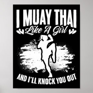 Kickboxing Thailand Mma Thai Boxing Muay Thai Girl Poster
