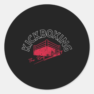 Kickboxing The Ring Is Calling Classic Round Sticker
