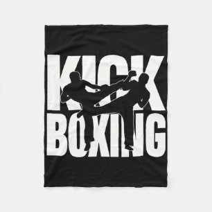 Kickboxing - Two Men Do Kickboxing For Kickboxers Fleece Blanket