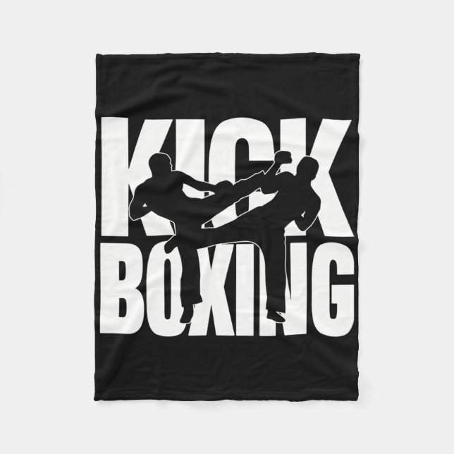 Kickboxing - Two Men Do Kickboxing For Kickboxers  Fleece Blanket (Front)