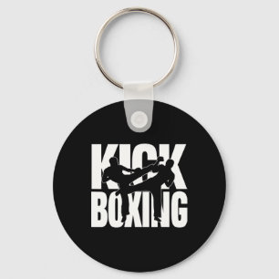 Kickboxing - Two Men Do Kickboxing For Kickboxers Key Ring