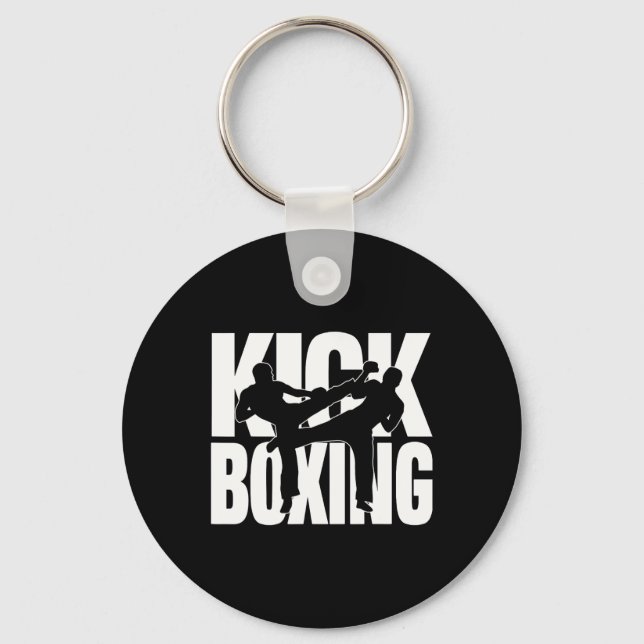 Kickboxing - Two Men Do Kickboxing For Kickboxers  Key Ring (Front)