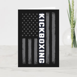 Kickboxing Usa American Flag Gift Martial Arts Spo Card