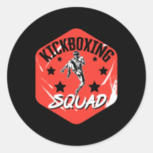 Kickboxing Vintage Kickboxing Squad Classic Round Sticker
