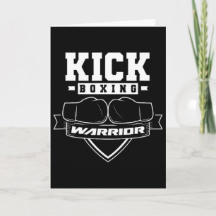 Kickboxing Warrior Kickbox Kickboxer Kick Boxing Card