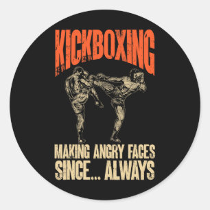 Kickboxing Where Your Feet Get A Black Belt Too Ki Classic Round Sticker