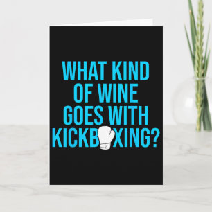 Kickboxing Wine Kick Boxing Workout Card