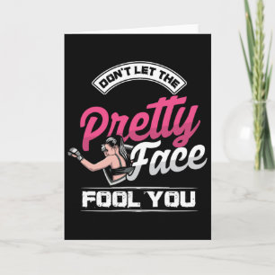 Kickboxing Women Don't Let Pretty Fool You Card
