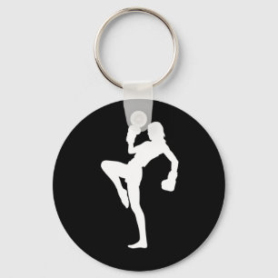 Kickboxing Women Is Striking Silhouette Design Is  Key Ring