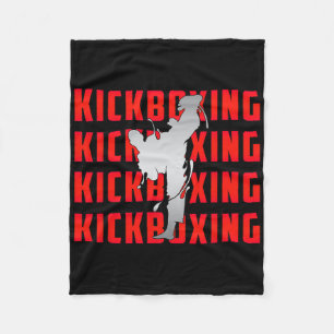 Kickboxing Workout For Kickboxer Karate Martial Ar Fleece Blanket