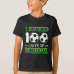 Kicked 100 Days School Soccer Sports Boys  T-Shirt<br><div class="desc">Kicked 100 Days School Soccer Sports Boys</div>