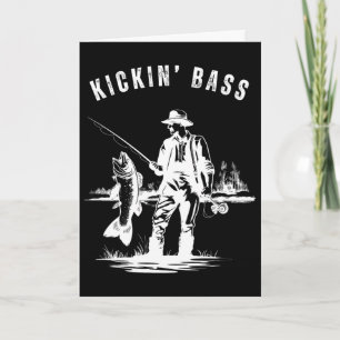 Kickin B Fisherman Fishing Fish Funny Outdoors Lak Card