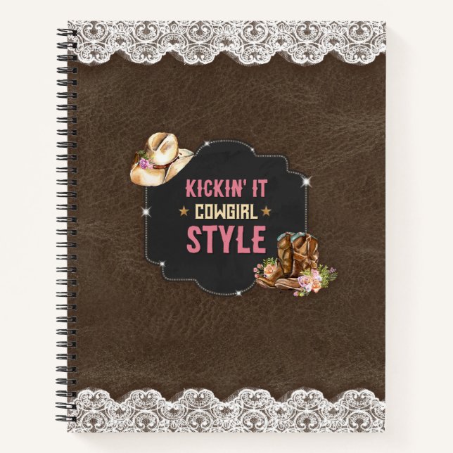 Kickin' it Cowgirl Style Notebook (Front)