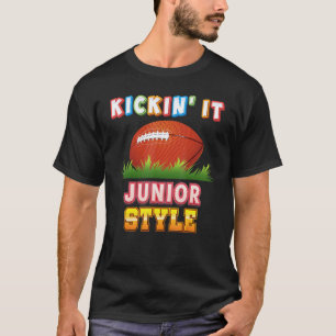 Kickin It Junior Style Football Player Kid Student T-Shirt