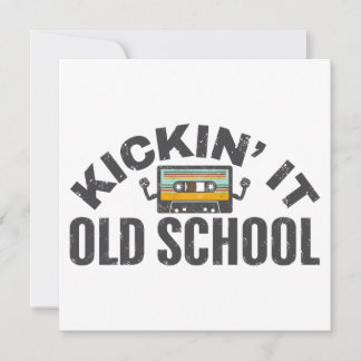 kickin' it old school invitation