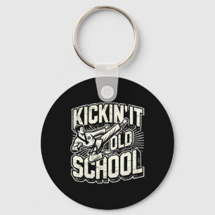 Kickin It Old School Karate Martial Arts Key Ring