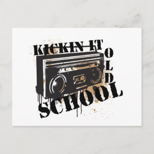 Kickin It Old School Postcard