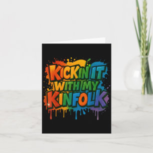 Kickin It With My Kinfolk Funny Family Reunion Card