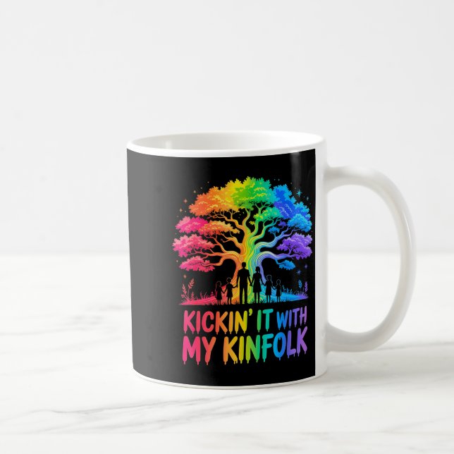 Kickin' It With My Kinfolk Funny Family Reunion  Coffee Mug (Right)