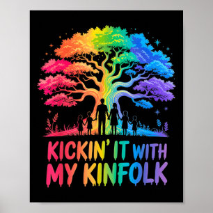 Kickin It With My Kinfolk Funny Family Reunion Poster