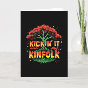 Kickin' It With My Kinfolk Funny Family Reunion Su Card