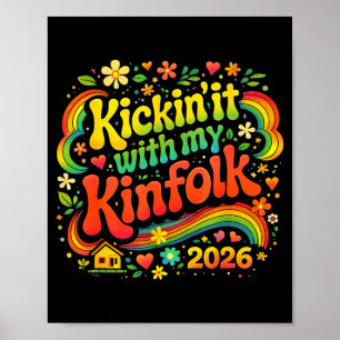 Kickin with Kinfolk 2026 Family Reunion Retro Poster